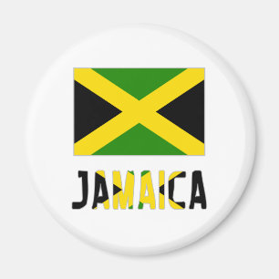 Aimant Drapeau de la Jamaïque & Mot