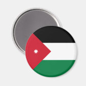 Aimant Drapeau de la Jordanie (Recto/Verso)