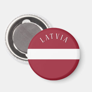Aimant Drapeau de la Lettonie (avec texte modifiable)