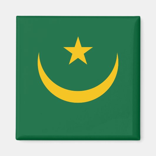 Aimant Drapeau de la Mauritanie (Devant)