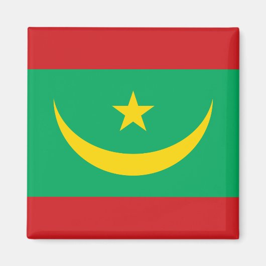 Aimant Drapeau de la Mauritanie (Devant)