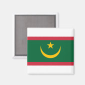 Aimant Drapeau de la Mauritanie (Recto/Verso)