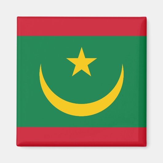 Aimant Drapeau de la Mauritanie (Devant)