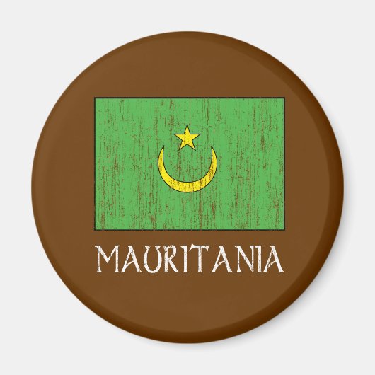 Aimant Drapeau de la Mauritanie (Devant)