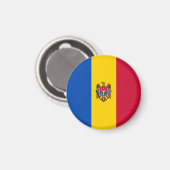 Aimant Drapeau de la Moldavie (Recto/Verso)