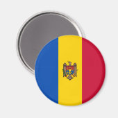 Aimant Drapeau de la Moldavie (Recto/Verso)