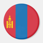 Aimant Drapeau de la Mongolie (Devant)