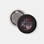 Aimant Drapeau de la Norvège (Recto/Verso)