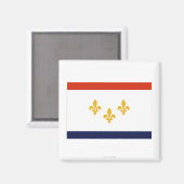 Aimant Drapeau de la Nouvelle-Orléans (Recto/Verso)