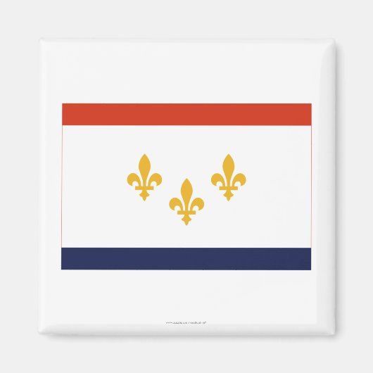 Aimant Drapeau de la Nouvelle-Orléans (Devant)