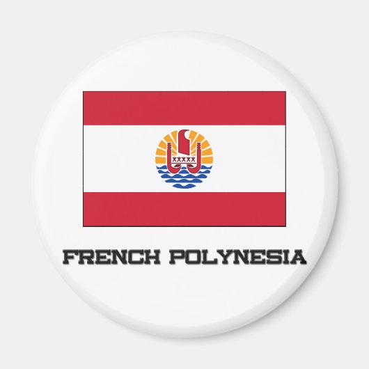 Aimant Drapeau de la Polynésie française (Devant)