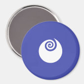 Aimant Drapeau de la préfecture d'Ibaraki, Japon (Recto/Verso)