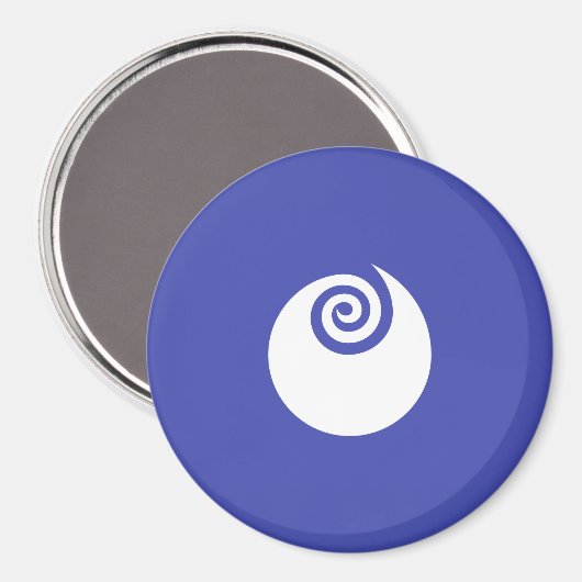 Aimant Drapeau de la préfecture d'Ibaraki, Japon (Recto/Verso)