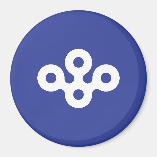 Aimant Drapeau de la préfecture d'Osaka, Japon (Devant)