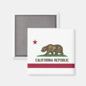 Aimant drapeau de la République de Californie (Recto/Verso)