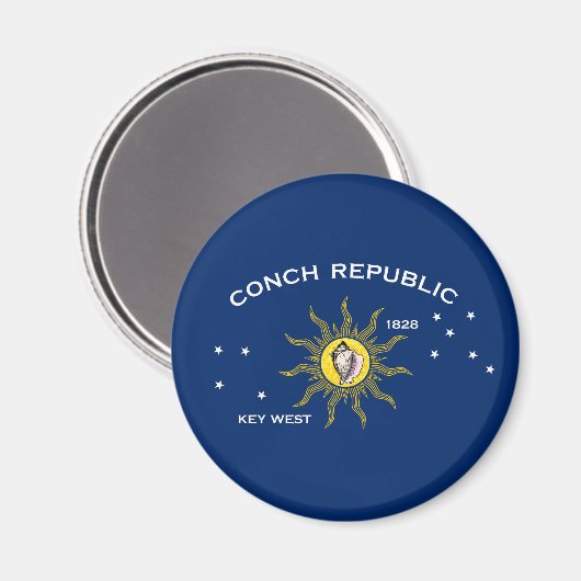 Aimant Drapeau de la République de Conch, Drapeau de Key  (Recto/Verso)