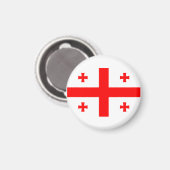 Aimant Drapeau de la République de Géorgie (Recto/Verso)