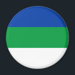 Aimant Drapeau de la République de Komi<br><div class="desc">Drapeau patriotique de la République de Komi.</div>