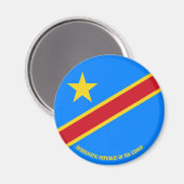 Aimant Drapeau de la République démocratique du Congo (Recto/Verso)