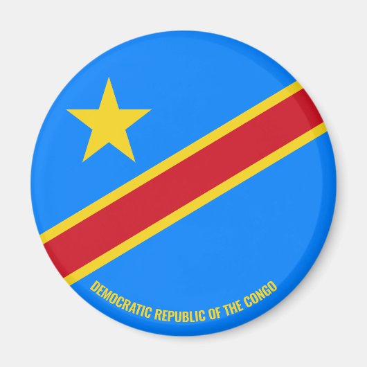 Aimant Drapeau de la République démocratique du Congo (Devant)