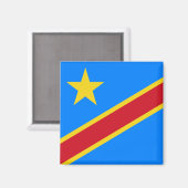 Aimant Drapeau de la République démocratique du Congo (Recto/Verso)