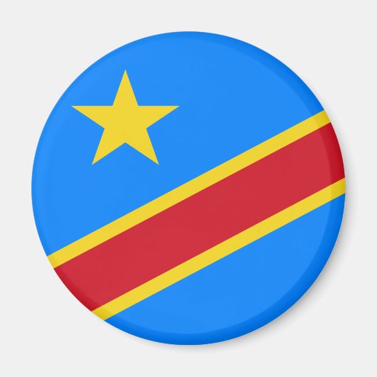 Aimant Drapeau de la République démocratique du Congo Mag (Devant)