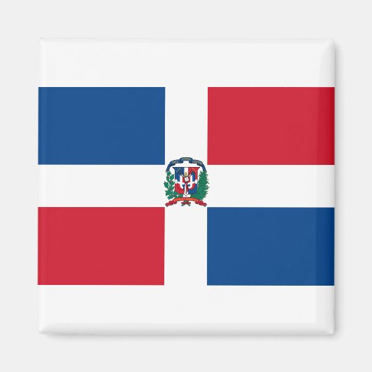 Aimant Drapeau de la République Dominicaine (Devant)