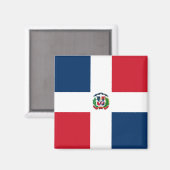 Aimant Drapeau de la République Dominicaine (Recto/Verso)