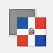 Aimant Drapeau de la République Dominicaine (Recto/Verso)