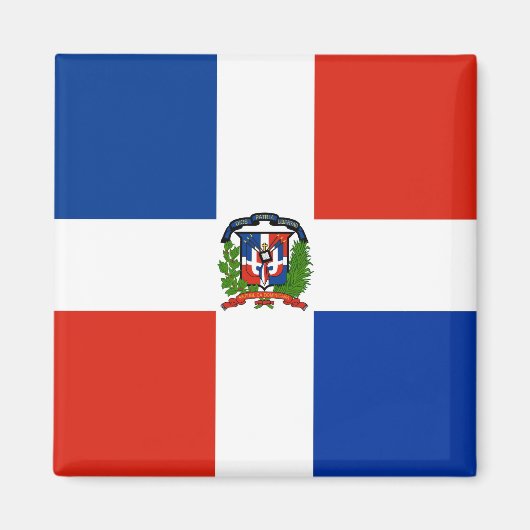 Aimant Drapeau de la République Dominicaine (Devant)