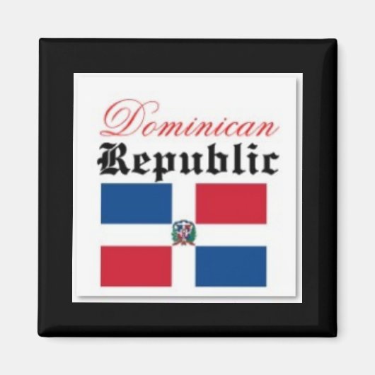 Aimant Drapeau de la République Dominicaine (Devant)