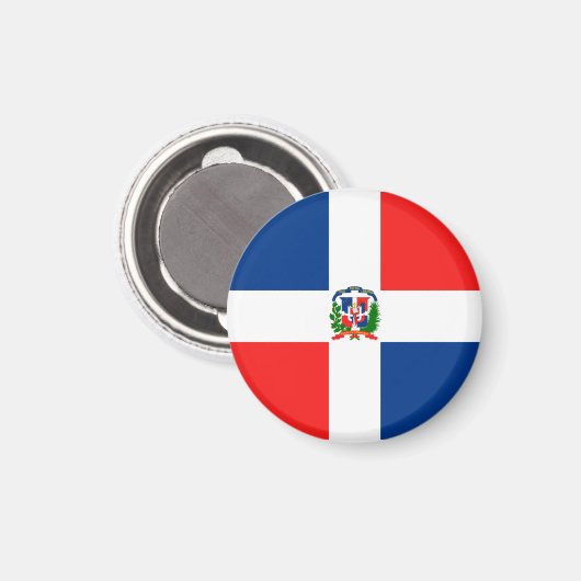 Aimant Drapeau de la République dominicaine (Recto/Verso)