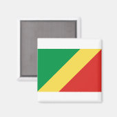 Aimant Drapeau de la République du Congo (Recto/Verso)