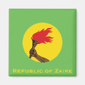 Aimant Drapeau de la République du Zaïre (Devant)