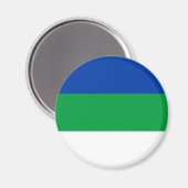Aimant Drapeau de la République Komi (Recto/Verso)