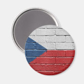 Aimant Drapeau de la République tchèque (Recto/Verso)