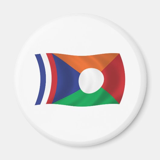 Aimant Drapeau de la Réunion (Devant)