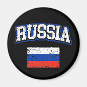 Aimant Drapeau de la Russie (Devant)