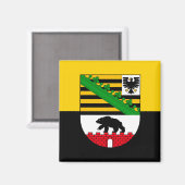 Aimant Drapeau de la Saxe-Anhalt (Recto/Verso)