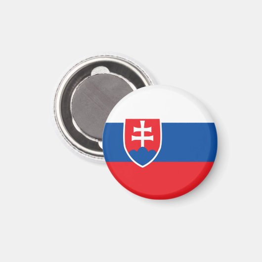Aimant Drapeau de la Slovaquie (Recto/Verso)