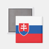 Aimant Drapeau de la Slovaquie (Recto/Verso)