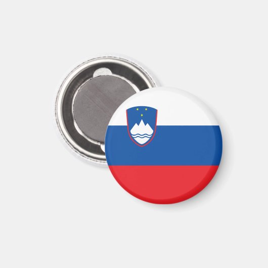 Aimant Drapeau de la Slovénie (Recto/Verso)
