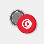 Aimant Drapeau de la Tunisie (Recto/Verso)
