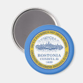 Aimant Drapeau de la ville de Boston (Massachusetts) (Recto/Verso)