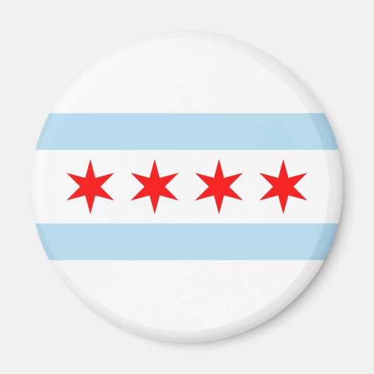 Aimant Drapeau de la ville de Chicago (Illinois) (Devant)