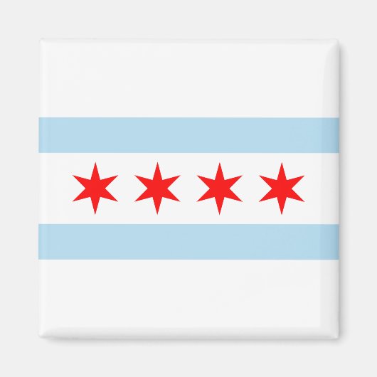Aimant Drapeau de la ville de Chicago (Illinois) (Devant)