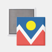 Aimant Drapeau de la ville de Denver (Recto/Verso)