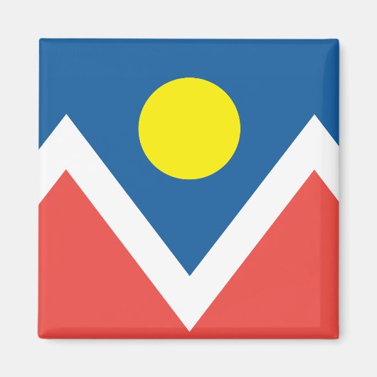 Aimant Drapeau de la ville de Denver (Devant)