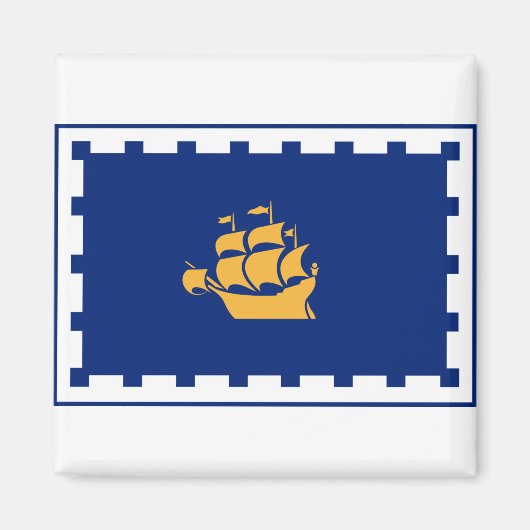 Aimant Drapeau de la ville de Québec (Devant)
