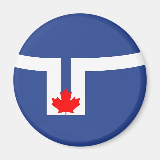 Aimant Drapeau de la ville de Toronto (Canada) (Devant)